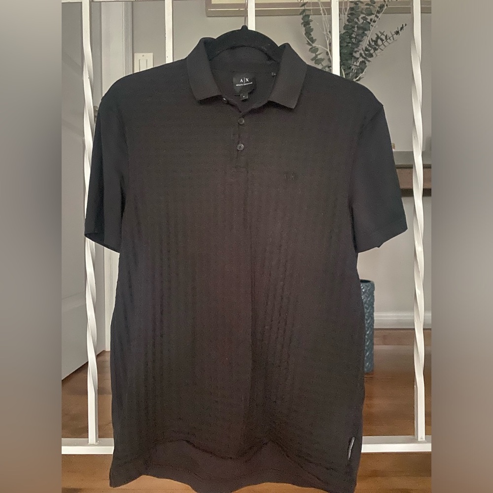 Armani Exchange | Black Short Sleeve Polo | Size S
